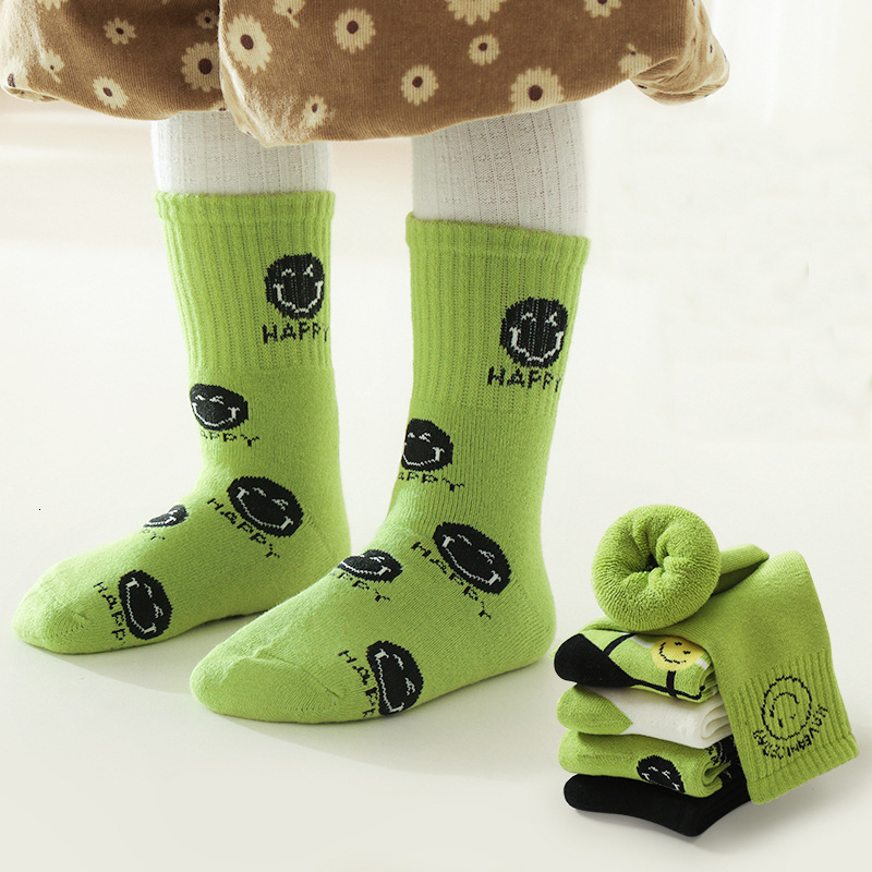 Kids Socks 5Pairs Lot Children Winter Warm Terry Thicken Cotton Cartoon Child Boys Teenager Girls 1 12Yrs Accessories 221203