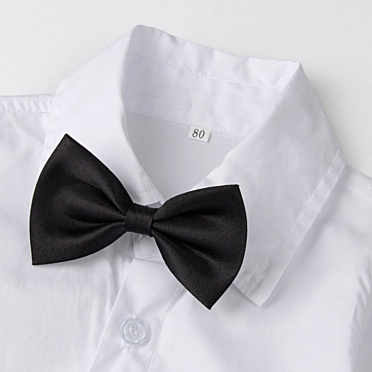 Clothing Sets 3PCS Baby Kids Boys Child Wedding Formal Suit Outfit Toddler Summer White Shirt with Bow TieVestShorts Costumes 221203