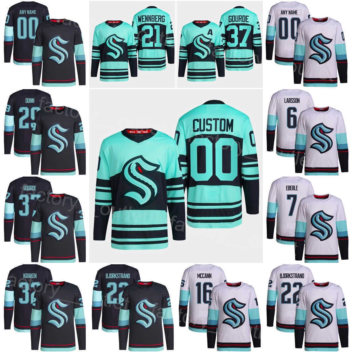 Seattle Hockey Kraken 37 Yanni Gourde Jersey''Nhl''29 Vince Dunn 6 Adam Larsson 7 Eberle 22 Oliver Bjorkstrand 16 Jared McCann 21 Alex Wennb, Navy blue
Seattle Hockey Kraken 37 Yanni Gourde Jersey''Nhl''29 Vince Dunn 6 Adam Larsson 7 Eberle 22 Oliver Bjorkstrand 16 Jared McCann 21 Alex Wennb, Navy blue