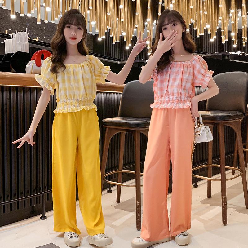 Clothing Sets Two Piece Set Summer Girls Puff Sleeve Short Buttons Slim Tops Pants 2pcs Kids Clothes 10 To 12 Teenage 14, Yellow
Clothing Sets Two Piece Set Summer Girls Puff Sleeve Short Buttons Slim Tops Pants 2pcs Kids Clothes 10 To 12 Teenage 14, Yellow