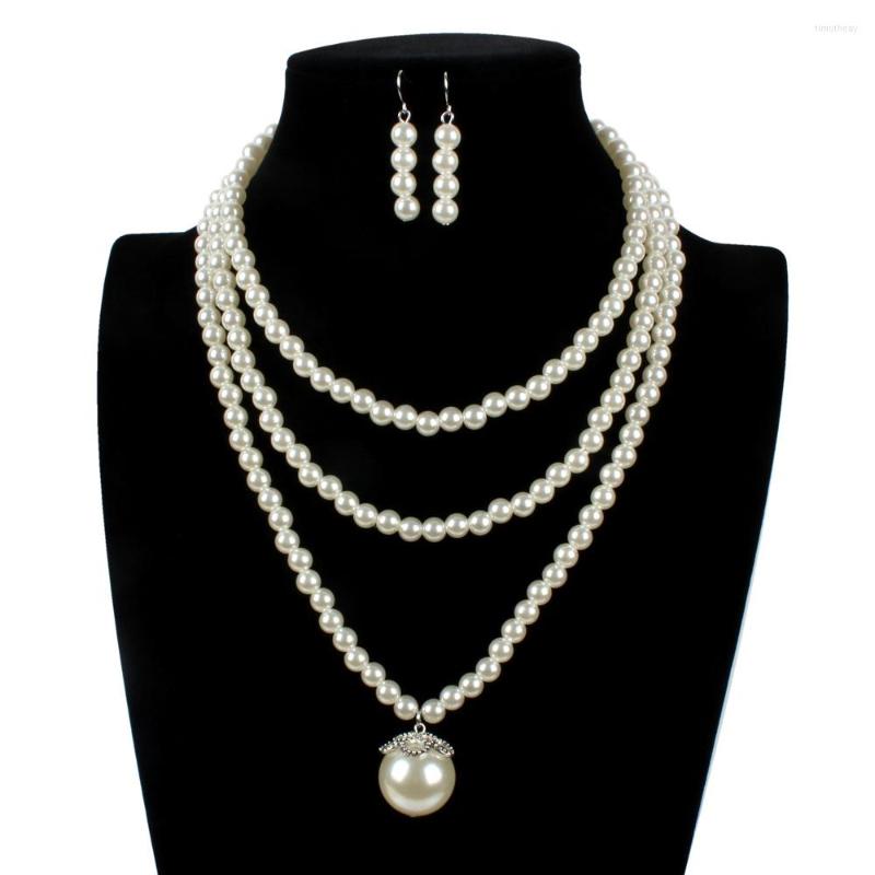 Necklace Earrings Set Women Fashion Simple S Pearl Multilayer Short Choker Jewlery Imitation Pendant Jewelry, Picture shown
Necklace Earrings Set Women Fashion Simple S Pearl Multilayer Short Choker Jewlery Imitation Pendant Jewelry, Picture shown