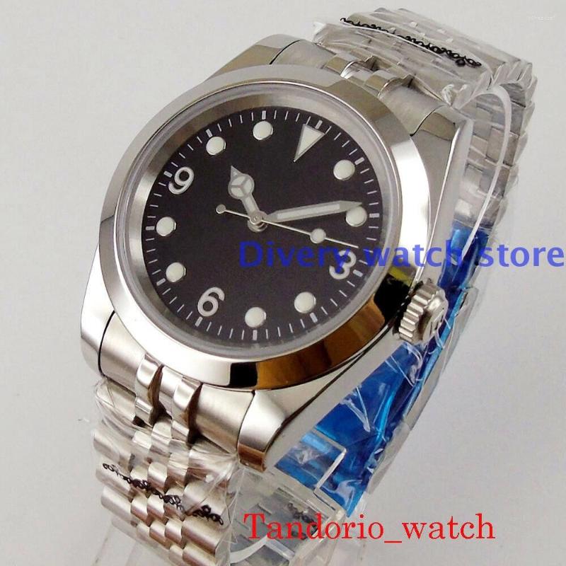 Wristwatches Black Sterile Dial Polished Bezel 24 Jewels NH35A Movement Automatic Men's Watch Sapphire Crystal Jubilee Bracelet, Picture shown
Wristwatches Black Sterile Dial Polished Bezel 24 Jewels NH35A Movement Automatic Men's Watch Sapphire Crystal Jubilee Bracelet, Picture shown
