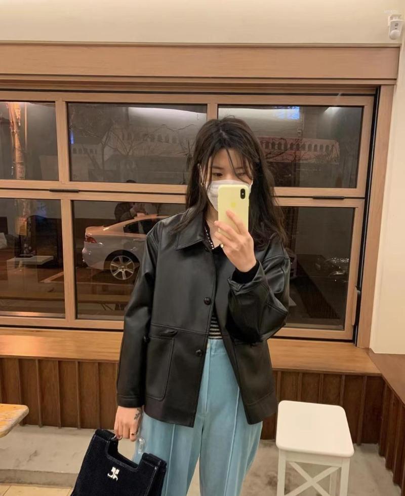 Women's Leather 2022 East Gate Early Autumn Mode T Mood Casual Loose Long Sleeve Jacket, Black
Women's Leather 2022 East Gate Early Autumn Mode T Mood Casual Loose Long Sleeve Jacket, Black