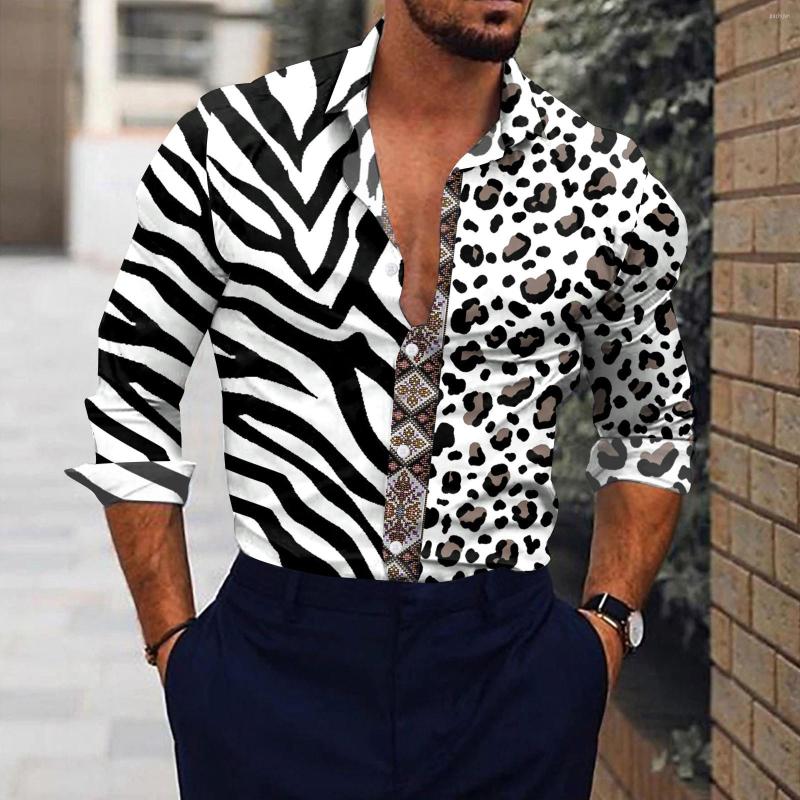 Men's Casual Shirts Men Shirt Fashion Digital Leopard Printing Breathable Long Sleeve Korean Turn Down Collar Formal Chemise 4, Kh
Men's Casual Shirts Men Shirt Fashion Digital Leopard Printing Breathable Long Sleeve Korean Turn Down Collar Formal Chemise 4, Kh