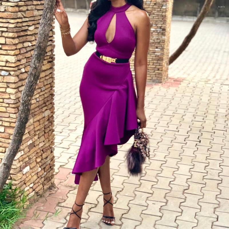 Casual Dresses 2022 Summer Solid Color Round Neck Sleeveless Ruffle Fashionable Elegant Dress, Black
Casual Dresses 2022 Summer Solid Color Round Neck Sleeveless Ruffle Fashionable Elegant Dress, Black