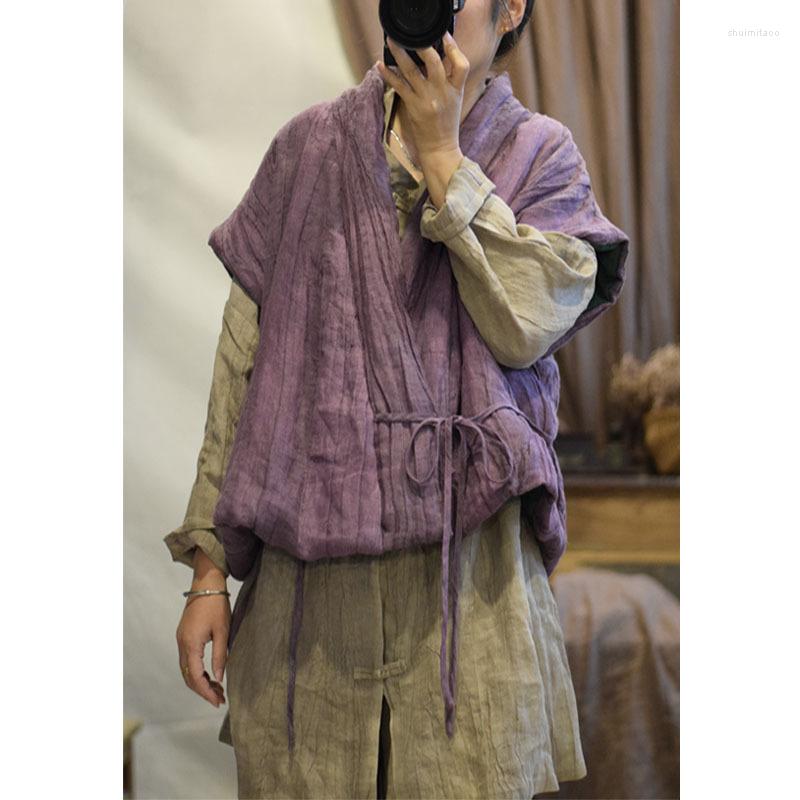 Women's Vests In Autumn And Winter Flax With Irregular Texture Wrinkles Keeps Warm Cotton Clip Lace Up Hanfu Vintage Style Waistcoat, Retro green
Women's Vests In Autumn And Winter Flax With Irregular Texture Wrinkles Keeps Warm Cotton Clip Lace Up Hanfu Vintage Style Waistcoat, Retro green