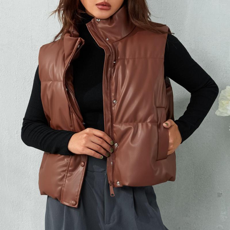 Women' Vests Women Winter Casual Simple Style Outerwear Sleeveless Vest Coat Solid Color Zip-Up Button Side Pockets Mock-Neck Tops, Black
Women' Vests Women Winter Casual Simple Style Outerwear Sleeveless Vest Coat Solid Color Zip-Up Button Side Pockets Mock-Neck Tops, Black