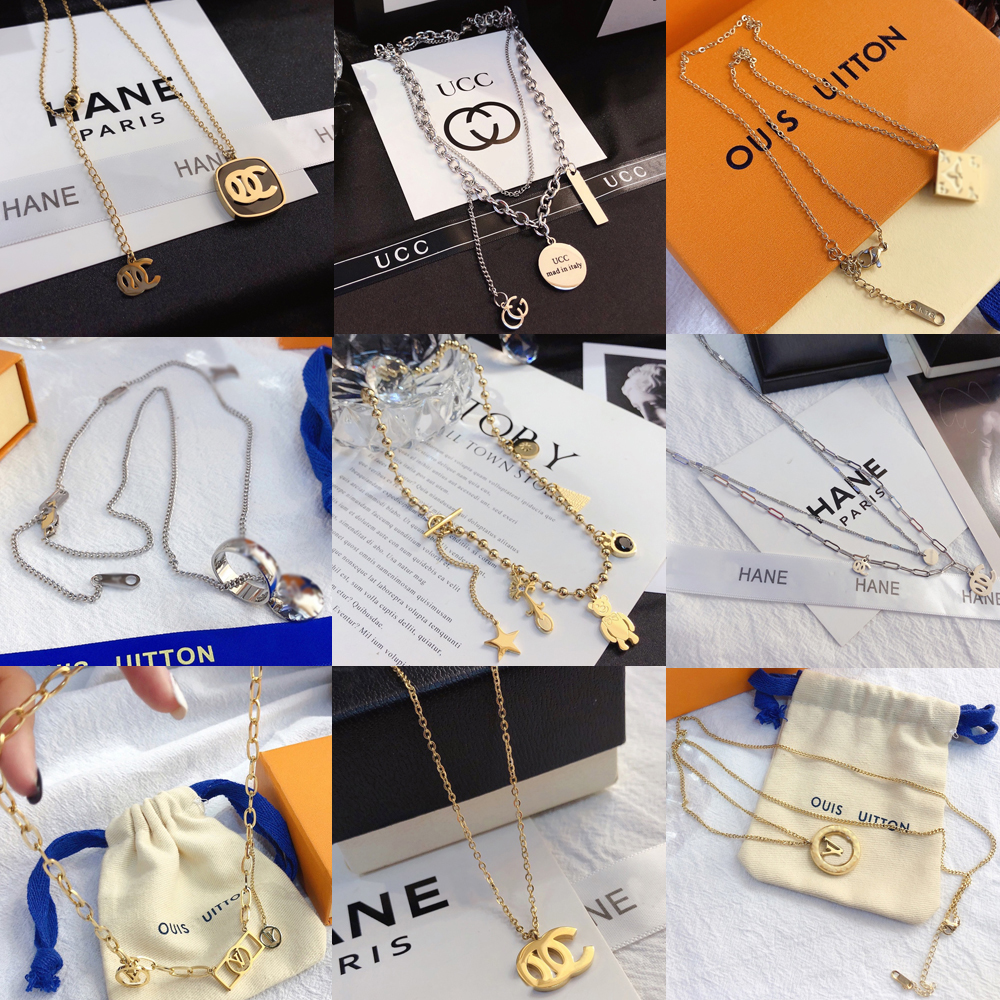 Fashion Women Necklace Choker Chain 18K Gold Plated 925 Silver Plated Stainless Steel Designer Letter Necklaces Pendant Statement Wedding Jewelry Accessories -6
Fashion Women Necklace Choker Chain 18K Gold Plated 925 Silver Plated Stainless Steel Designer Letter Necklaces Pendant Statement Wedding Jewelry Accessories -6