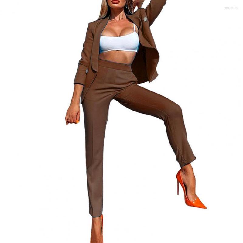 Women' Two Piece Pants 2 Pcs/Set Women Blazer Suit Double-breasted Anti-wrinkle Bright Colors Long Sleeves Formal Business Coat Trousers, Black
Women' Two Piece Pants 2 Pcs/Set Women Blazer Suit Double-breasted Anti-wrinkle Bright Colors Long Sleeves Formal Business Coat Trousers, Black