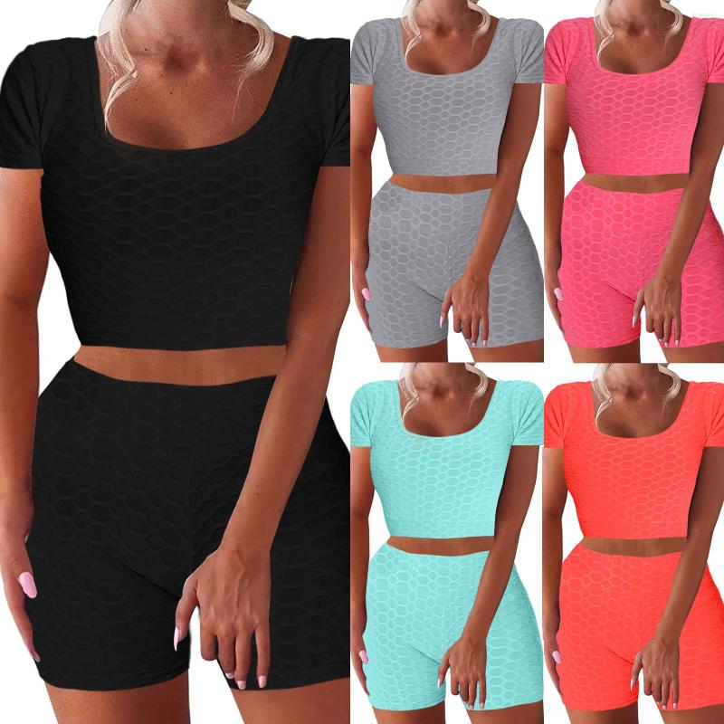 Active Sets Seamless Sport Set Women 2 Piece Short Sleeve Top Bra Shorts Leggings Sportsuit Workout Outfit Fitness Yoga Gym Wear, Black
Active Sets Seamless Sport Set Women 2 Piece Short Sleeve Top Bra Shorts Leggings Sportsuit Workout Outfit Fitness Yoga Gym Wear, Black