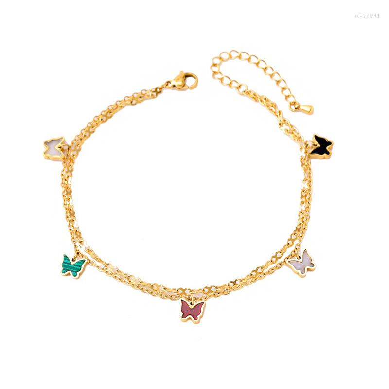 Anklets Elegant Double Color Shell Butterfly Pendant Anklet For Women Gold Plated 18k Titanium Steel Colorfast Foot Jewelry Fashion Z644
Anklets Elegant Double Color Shell Butterfly Pendant Anklet For Women Gold Plated 18k Titanium Steel Colorfast Foot Jewelry Fashion Z644