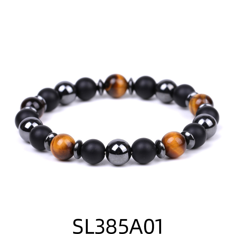 8mm Black Matte Hematite Beads Bracelet Natural Tiger Eye Stone Kallaite Rose Quartz Bracelets for Women Men Yoga Jewelry