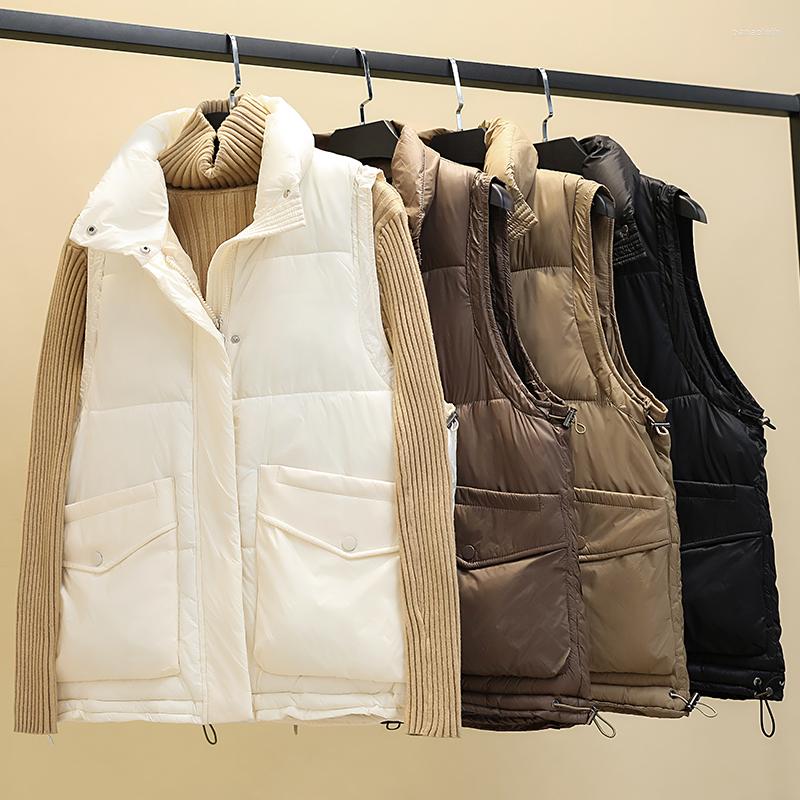 Women's Vests Winter Vest 2022 Down Cotton Women's Korean Loose Thick Solid Color Coat Stand-Up Collar With Large Pockets, Black
Women's Vests Winter Vest 2022 Down Cotton Women's Korean Loose Thick Solid Color Coat Stand-Up Collar With Large Pockets, Black