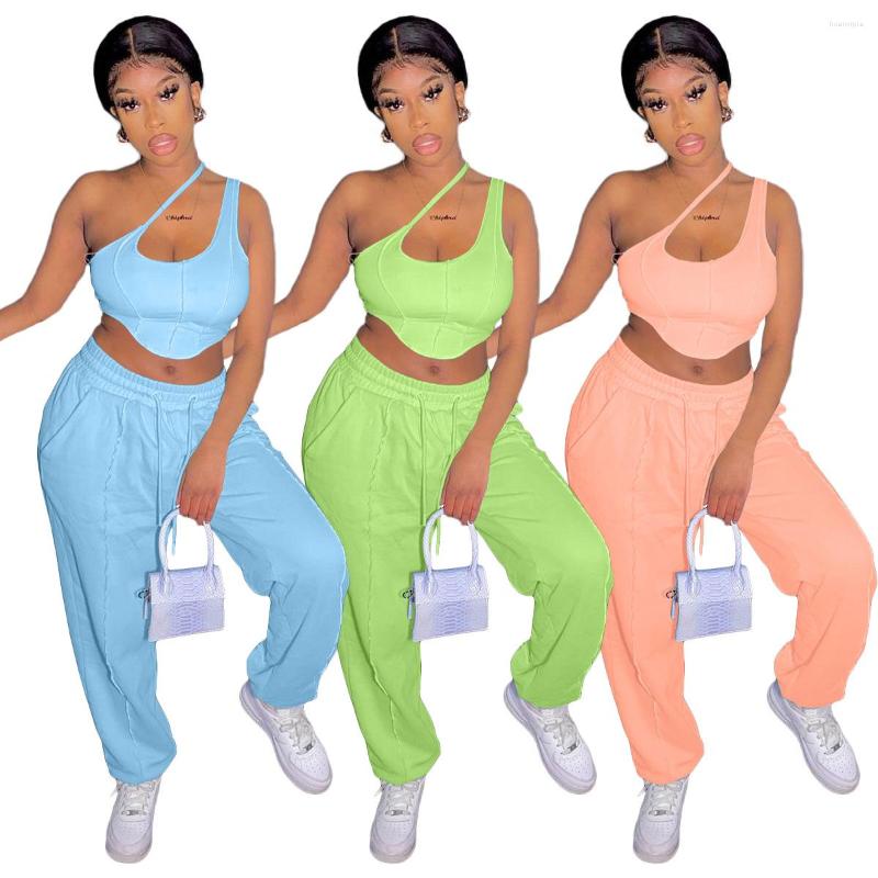 Women' Tracksuits Casual Cut Out Two Piece Set Women Sportswear One Shoulder Sling Sk Neck Crop Top Sweatpants Slim Matching Jogger Suits, Blue set
Women' Tracksuits Casual Cut Out Two Piece Set Women Sportswear One Shoulder Sling Sk Neck Crop Top Sweatpants Slim Matching Jogger Suits, Blue set