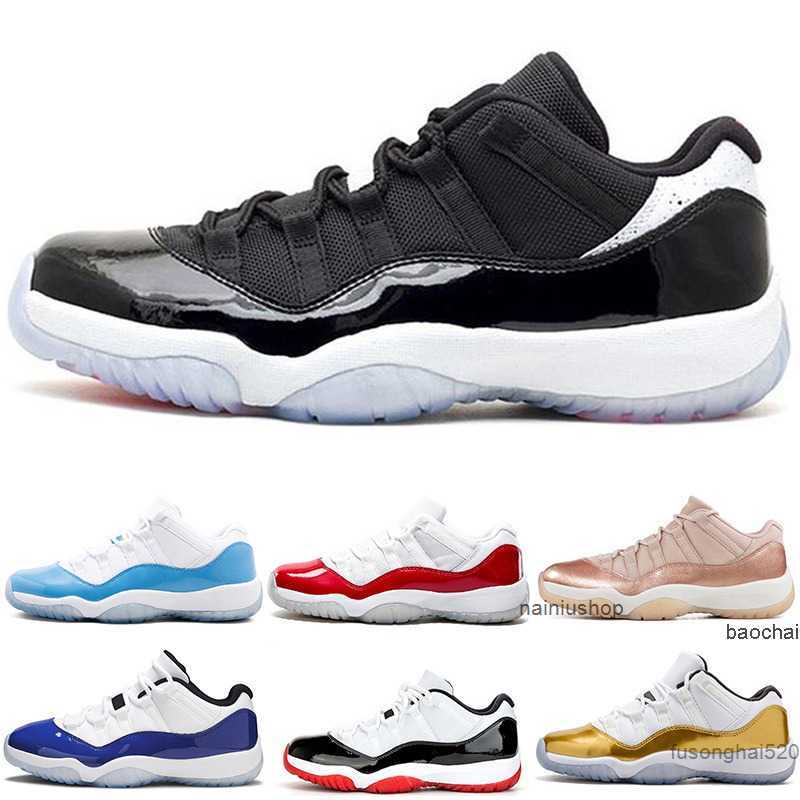 2026 2022 new men low basketball shoes 11s Bred Concord Infrared University Blue Varsity Red Rose Gold Closing Ceremony Navy gum sports trainers