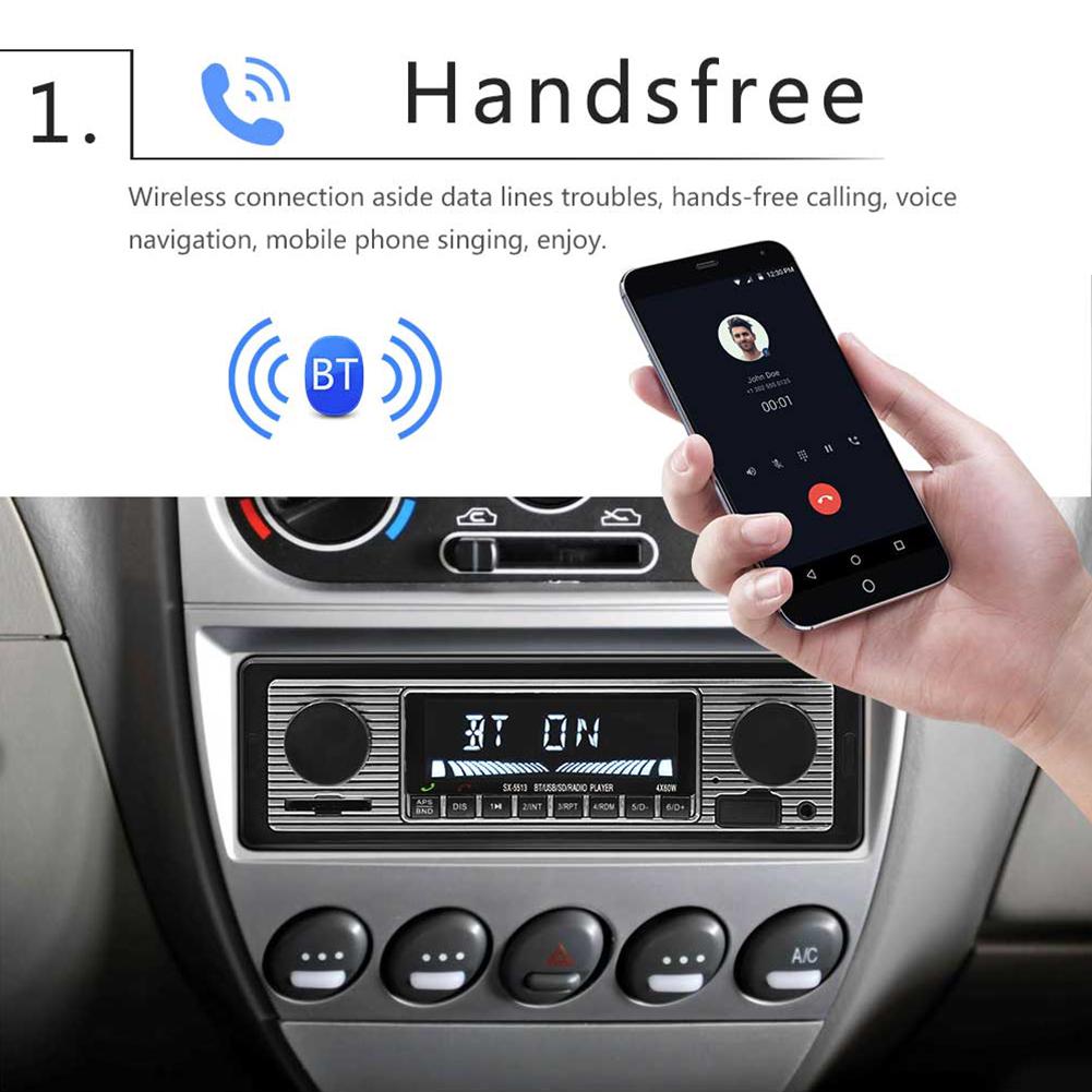 Car Mp3 Player Hd FM Radio Bluetooth-compatible Hands-free Call U Disk Card Aux Radio With Remote Control