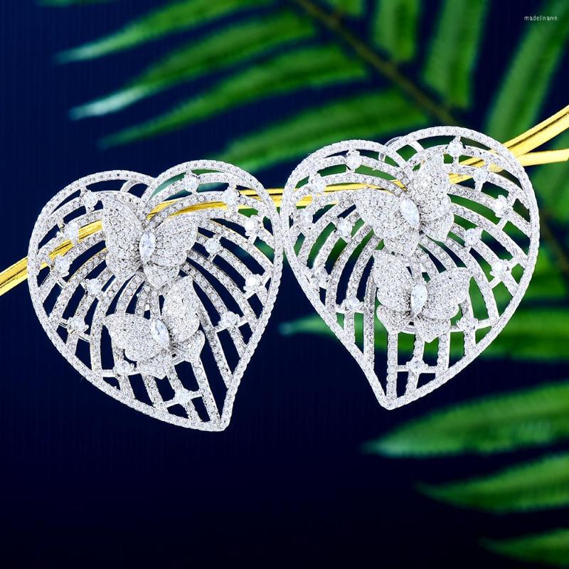 Stud Earrings Jimbora Luxury Big Heart Butterfly Earring For Women Accessories Full Cubic Zirconia Pendientes Mujer Moda
Stud Earrings Jimbora Luxury Big Heart Butterfly Earring For Women Accessories Full Cubic Zirconia Pendientes Mujer Moda