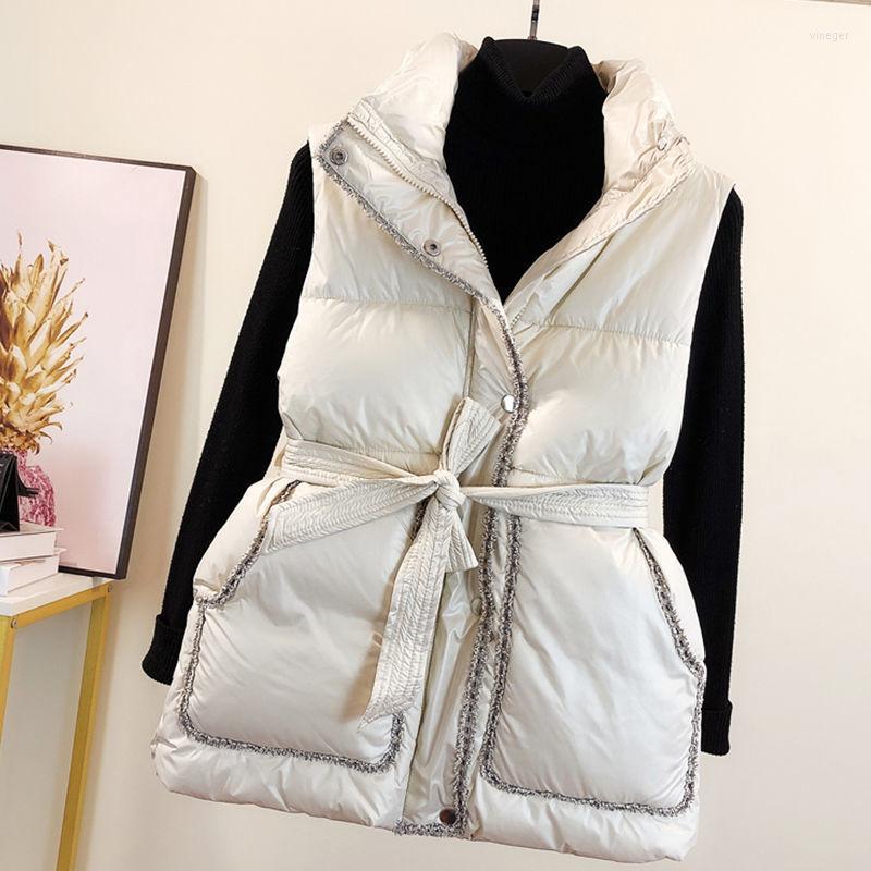 Women's Vests Women Vest Winter Jacket Pocket Hooded Coat Warm Casual Cotton Padded Female Slim Sleeveless Waistcoat Belt, Beige
Women's Vests Women Vest Winter Jacket Pocket Hooded Coat Warm Casual Cotton Padded Female Slim Sleeveless Waistcoat Belt, Beige
