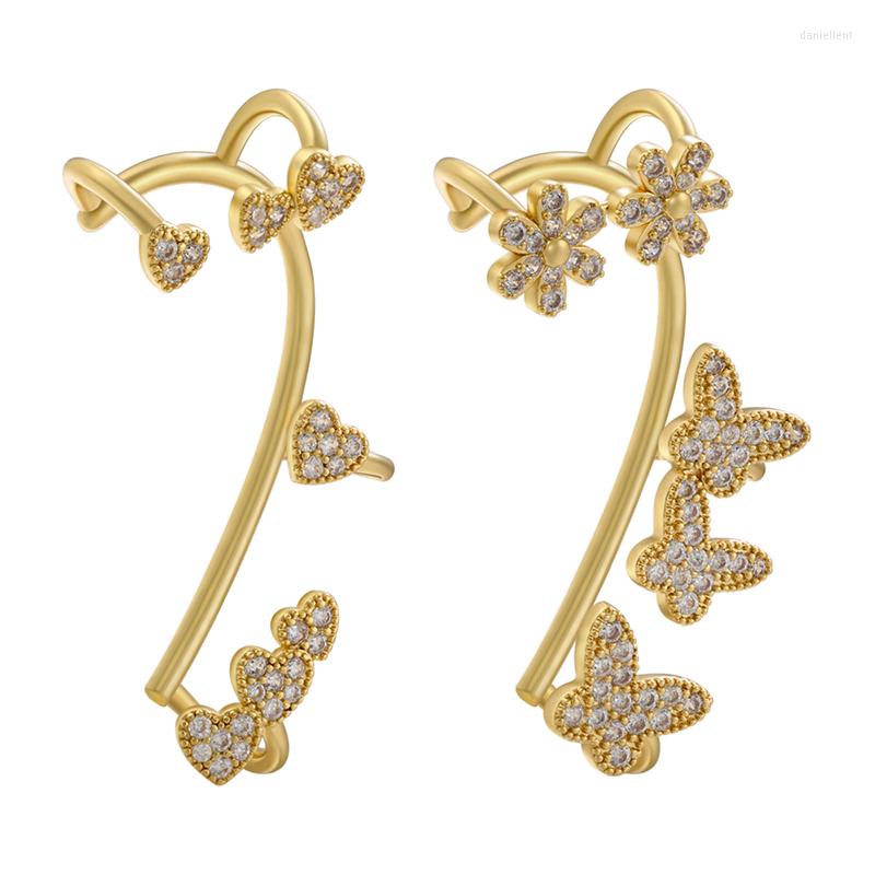 Backs Earrings ZHUKOU Gold Color Butterfly Ear Clips Without Piercing For Women Sparkling Zircon Cuff Clip Jewelry VE633
Backs Earrings ZHUKOU Gold Color Butterfly Ear Clips Without Piercing For Women Sparkling Zircon Cuff Clip Jewelry VE633