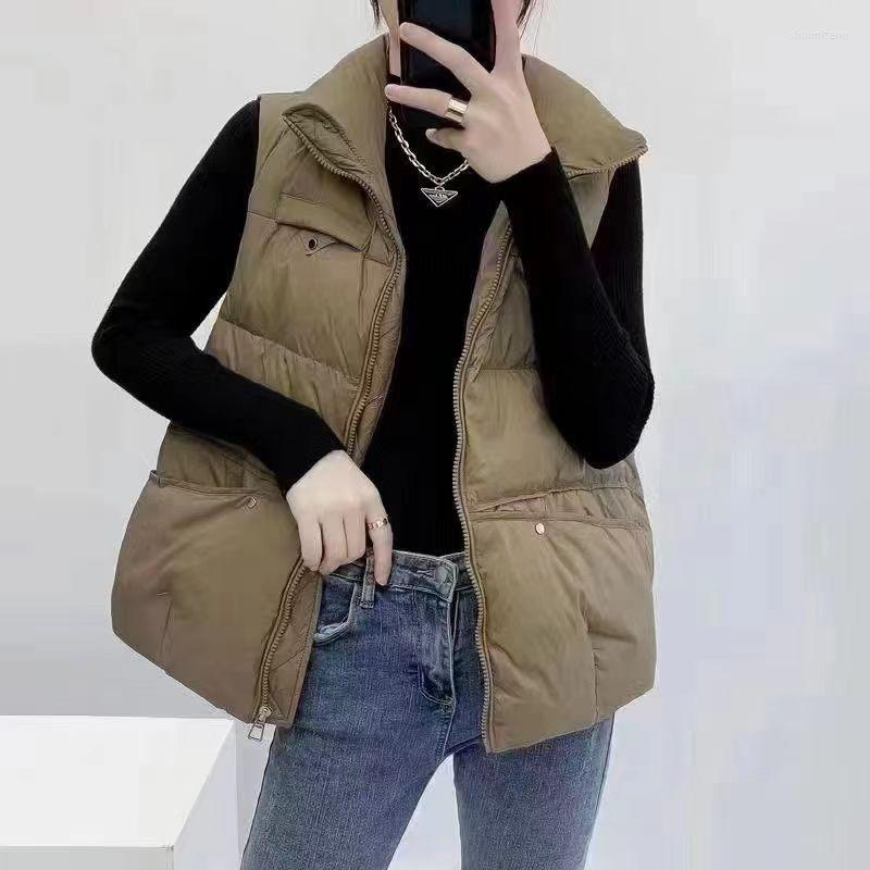 Women's Vests Women Jacket Windproof Waistcoat Winter Warm Female Solid Loose Sleeveless Vest Coat Ladies Pockets Colete Feminino, Beige
Women's Vests Women Jacket Windproof Waistcoat Winter Warm Female Solid Loose Sleeveless Vest Coat Ladies Pockets Colete Feminino, Beige