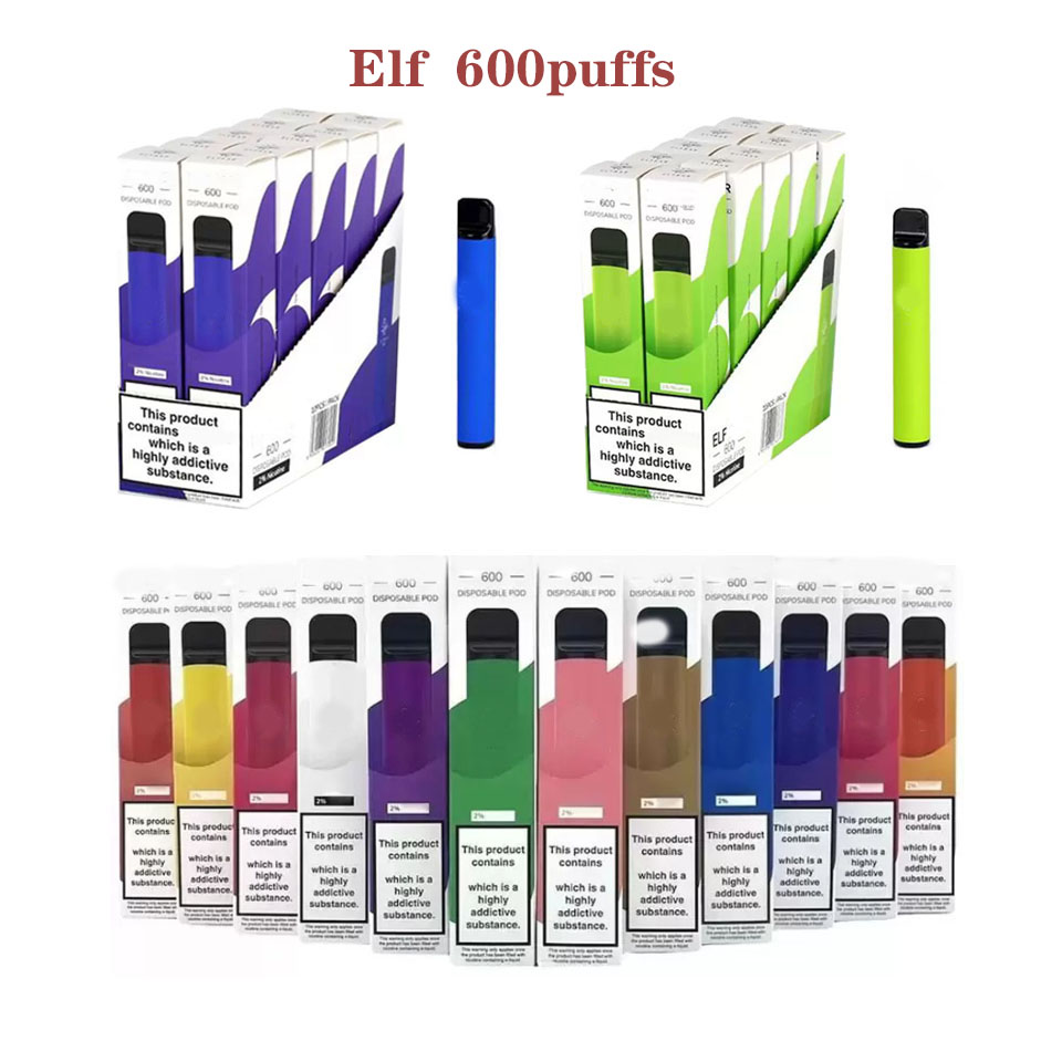 Elf 600 Disposables E Cigarette 600 Puffs 550mAh Vape Pen Device 3.2ml Pre-filled Pods Cartridges vape bars Vaporizers Ecgarettes Vapes bar
Elf 600 Disposables E Cigarette 600 Puffs 550mAh Vape Pen Device 3.2ml Pre-filled Pods Cartridges vape bars Vaporizers Ecgarettes Vapes bar