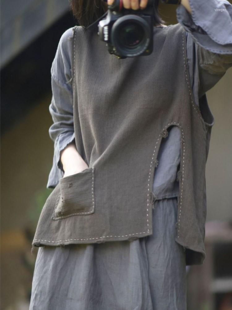 Women's Vests Women Loose Autumn Linen Cotton Tops Ladies Waistcoat Outerwear Female 2022 Vintage Vest, Blue
Women's Vests Women Loose Autumn Linen Cotton Tops Ladies Waistcoat Outerwear Female 2022 Vintage Vest, Blue