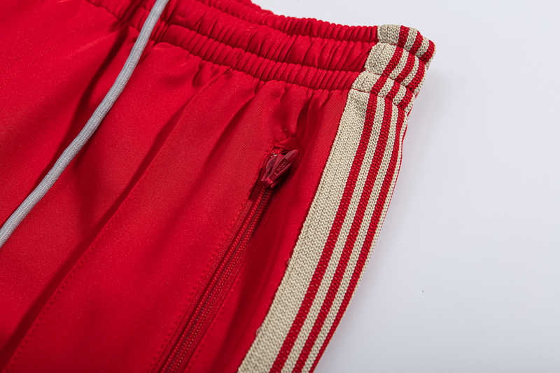 Men's Pants 2022ss Needles Webbing Striped Red Pants Men Women High Quality Embroidery Butterfly Needles Track Pants Trousers T221205