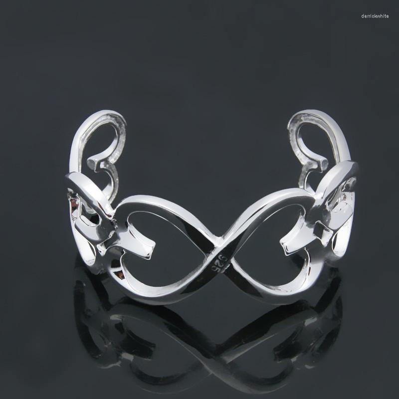 Bangle Pure Silver Wide Cuff Bangles For Women Hearts Charm & Bracelet Adjustable Pulseira Femme Vintage Jewelry Accesories
Bangle Pure Silver Wide Cuff Bangles For Women Hearts Charm & Bracelet Adjustable Pulseira Femme Vintage Jewelry Accesories