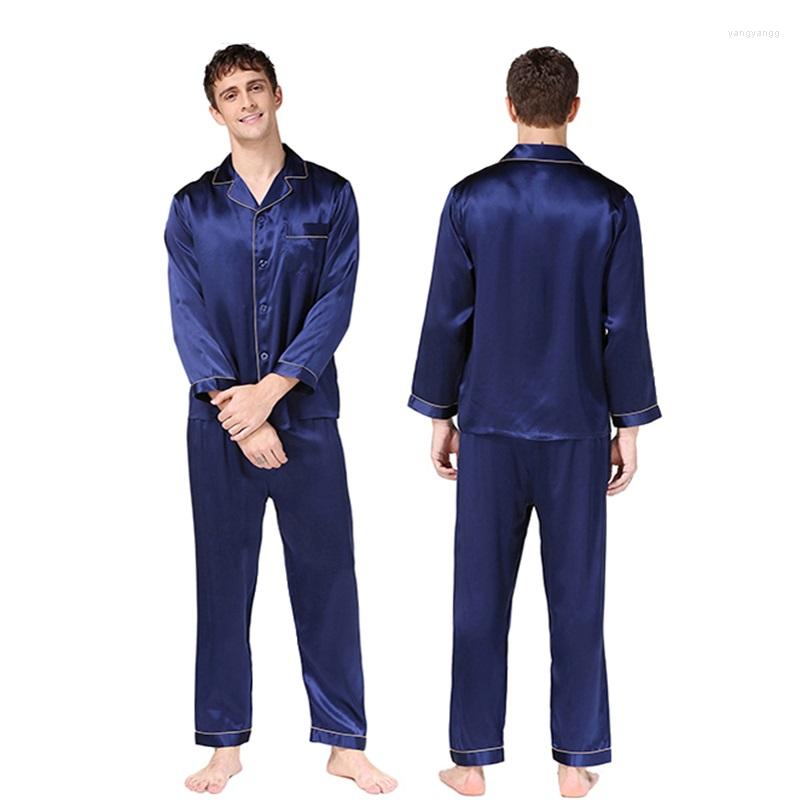 Men's Sleepwear Luxury Silk Pajama Sets For Men Homme Pyama Real 2 Pieces Homeclothes Plus Size Full Sleeve
Men's Sleepwear Luxury Silk Pajama Sets For Men Homme Pyama Real 2 Pieces Homeclothes Plus Size Full Sleeve