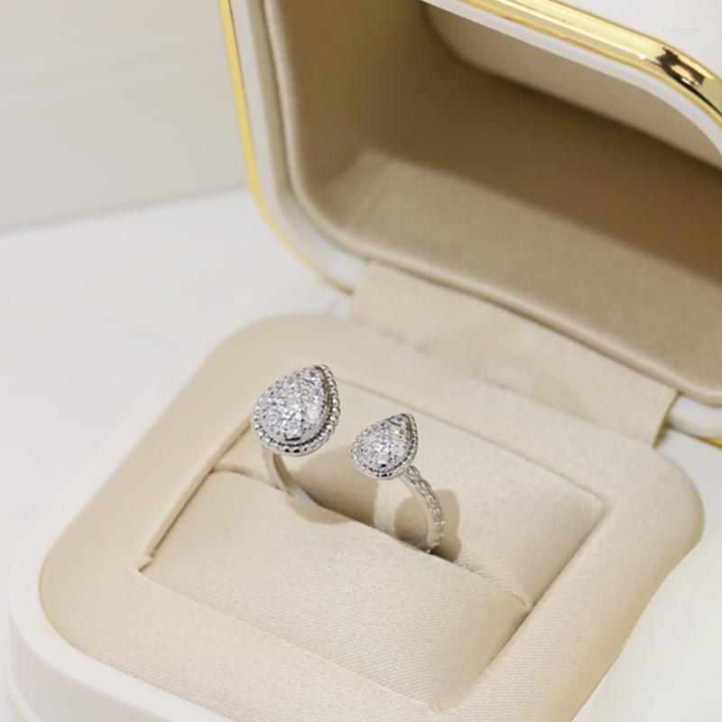 Cluster Rings Summer Pure 925 Sterling Silver High Quality Fashion Brand Lady Droplet Adjustment Ring Anniversary Exquisite Jewelry
Cluster Rings Summer Pure 925 Sterling Silver High Quality Fashion Brand Lady Droplet Adjustment Ring Anniversary Exquisite Jewelry