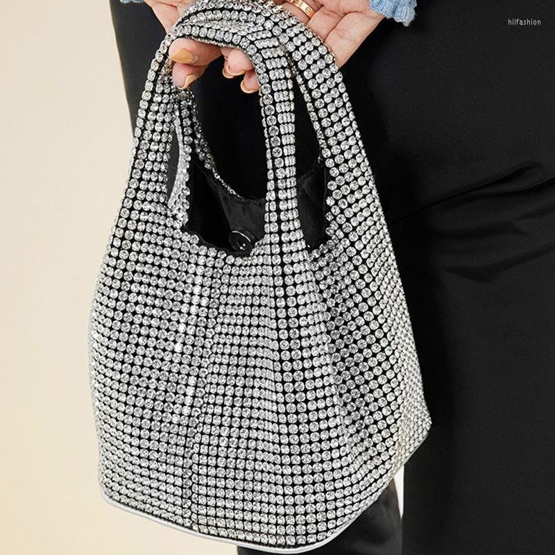 Evening Bags Shiny Crystal Clutch Purse Women Bucket Shoulder Bag Rhinestone Handmade Handbags Luxury Designer Party Tote Female 2022, Silver
Evening Bags Shiny Crystal Clutch Purse Women Bucket Shoulder Bag Rhinestone Handmade Handbags Luxury Designer Party Tote Female 2022, Silver