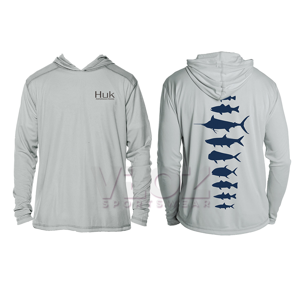 Outdoor T-Shirts Men HUK Fishing Hoodie Long Sleeve Sun Protection Sweatshirt Breathable Quick Dry Camouflage Clothing Camisa De Pesca 221205