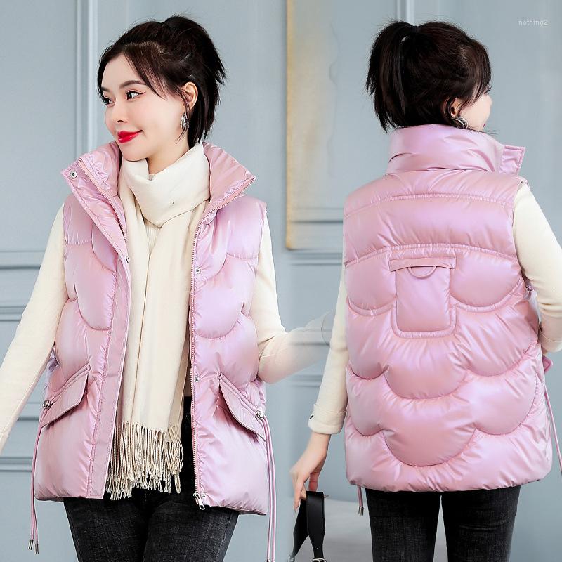 Women's Vests Women Stand Collar Vest 2022 Short Bright Color Cotton Padded Jacket Sleeveless Female Winter Waistcoat Coat E398, White
Women's Vests Women Stand Collar Vest 2022 Short Bright Color Cotton Padded Jacket Sleeveless Female Winter Waistcoat Coat E398, White