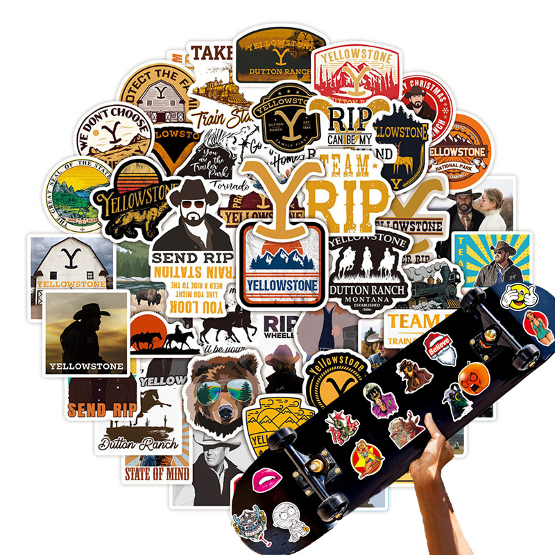 50pcs Yellowstone Season Sticker American TV Series Vinyl stickers Pack for Water Bottle Laptop Skateboard Motorcycle Waterproof Decals, Multi colors
50pcs Yellowstone Season Sticker American TV Series Vinyl stickers Pack for Water Bottle Laptop Skateboard Motorcycle Waterproof Decals, Multi colors