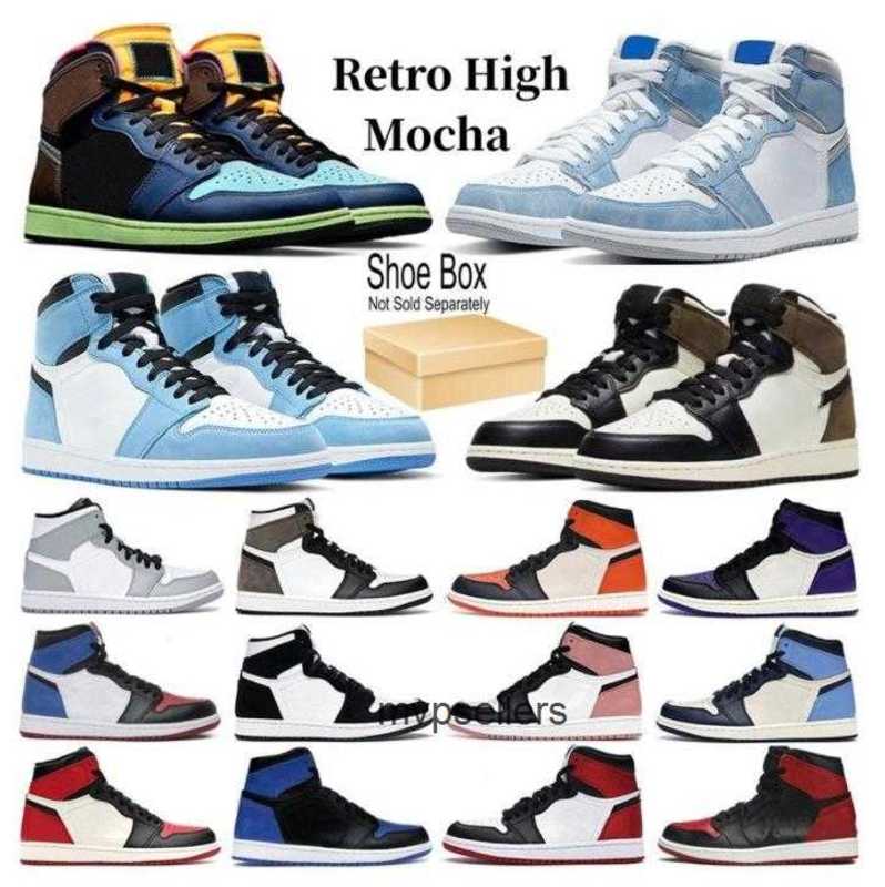 Jumpman 1 1s Basketball Shoes Men Women Black White Heritage Bred Patent University Blue Hype Royal Dark Mocha Shadow Mens Trainer Sports, 46
Jumpman 1 1s Basketball Shoes Men Women Black White Heritage Bred Patent University Blue Hype Royal Dark Mocha Shadow Mens Trainer Sports, 46