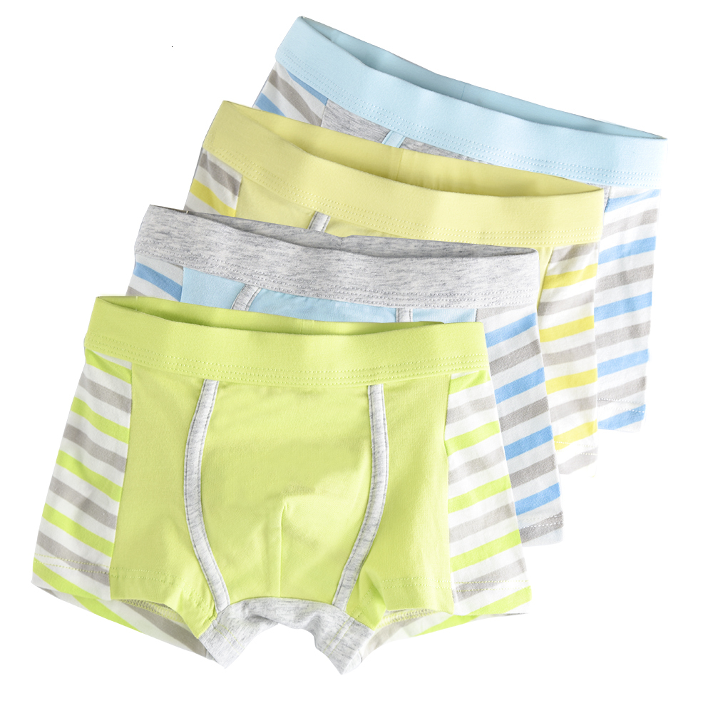 Panties 4 Piece Kids Boys Underwear Cartoon Children s Shorts for Baby Boy Boxers Stripes Teenager Underpants 4 14T 221205
