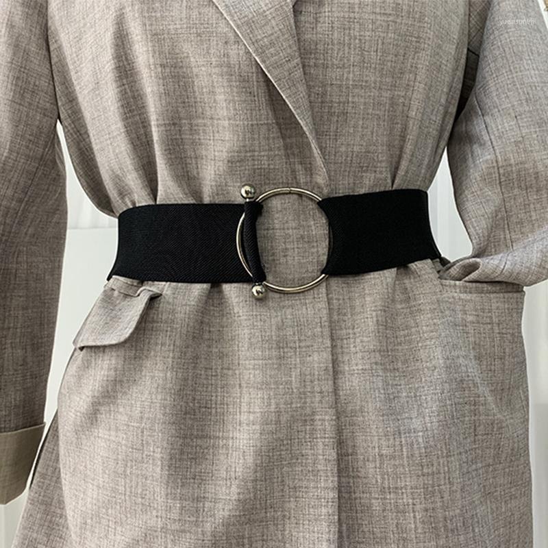 Belts For Women Simple Elastic Wide Waistband Round Buckle Decoration Coat Sweater Waist Belt Girdle Solid Color Corset, White
Belts For Women Simple Elastic Wide Waistband Round Buckle Decoration Coat Sweater Waist Belt Girdle Solid Color Corset, White
