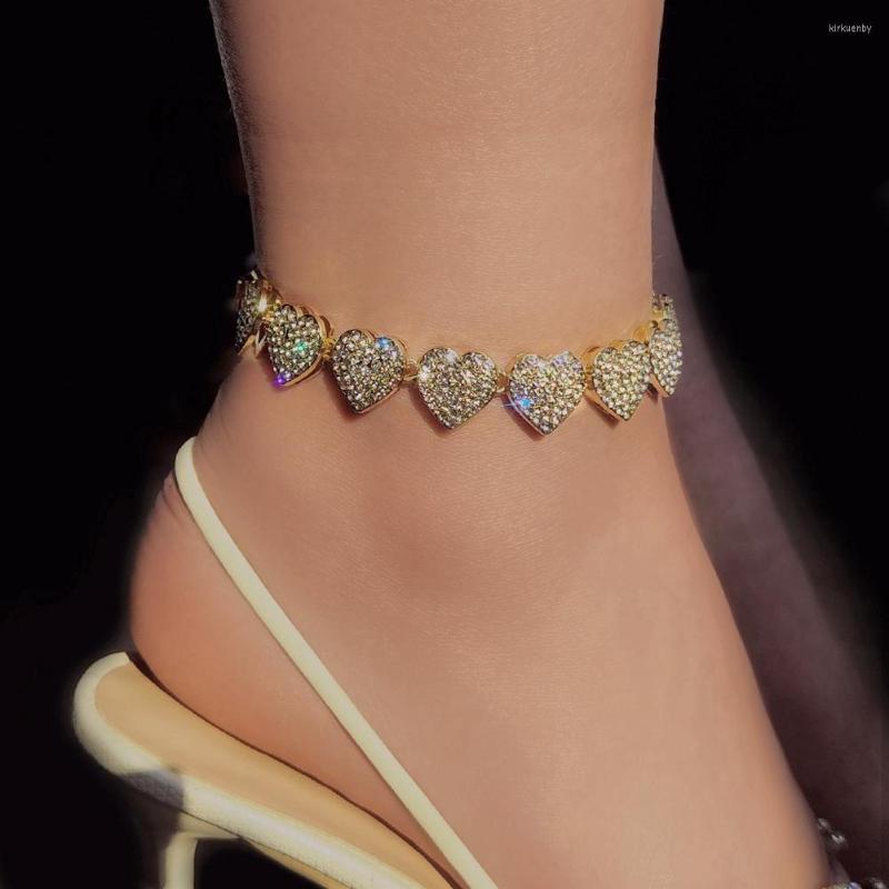 Anklets Flatfoosie Fashion Luxury Heart Crystal Link Chain For Women Hip Hop Iced Out Cuban Ankle Bracelet Barefoot Leg Jewelry
Anklets Flatfoosie Fashion Luxury Heart Crystal Link Chain For Women Hip Hop Iced Out Cuban Ankle Bracelet Barefoot Leg Jewelry