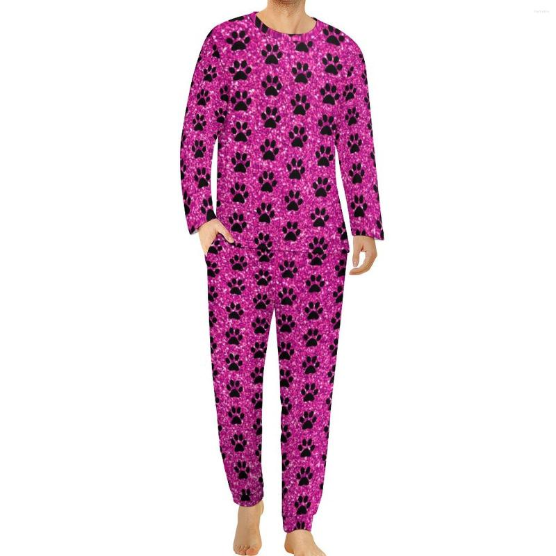 Men' Sleepwear Dog Paws Pajamas Purple Glitter Print Aesthetic Men 2 Pieces Printed Long Sleeves Kawaii Oversize Pajama Sets, Style-12
Men' Sleepwear Dog Paws Pajamas Purple Glitter Print Aesthetic Men 2 Pieces Printed Long Sleeves Kawaii Oversize Pajama Sets, Style-12