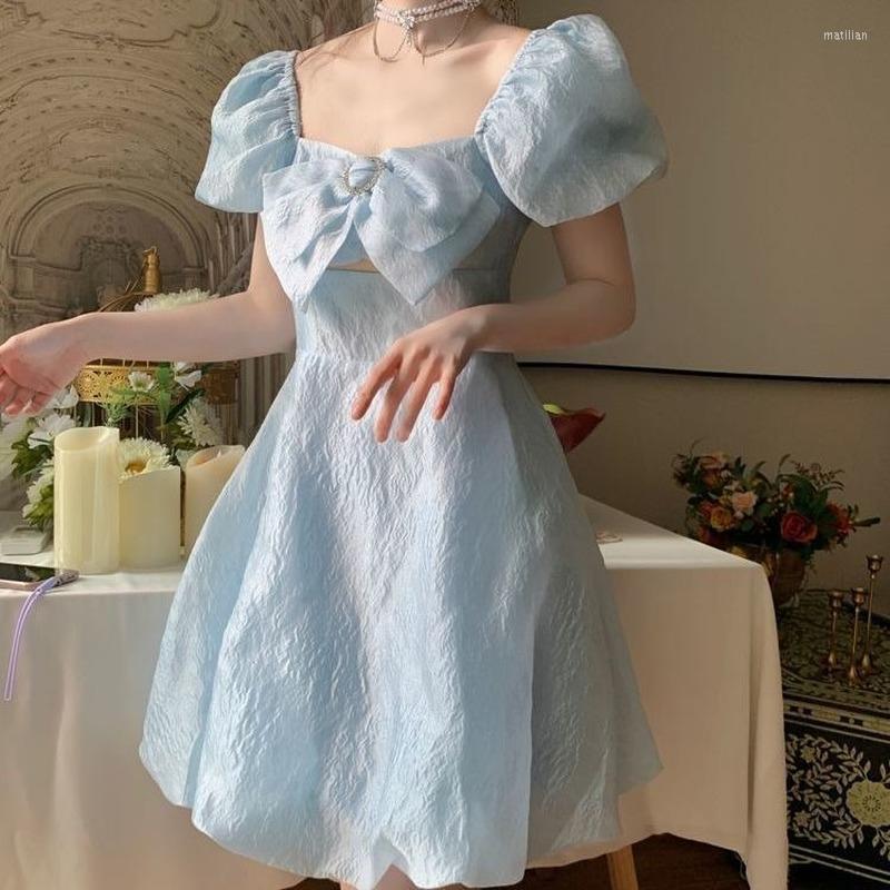 Casual Dresses Blue Elegant Fairy Dress Women Summer 2022 Korean Puff Sleeve Party Princess Sweet Female Kawaii High Waist
Casual Dresses Blue Elegant Fairy Dress Women Summer 2022 Korean Puff Sleeve Party Princess Sweet Female Kawaii High Waist