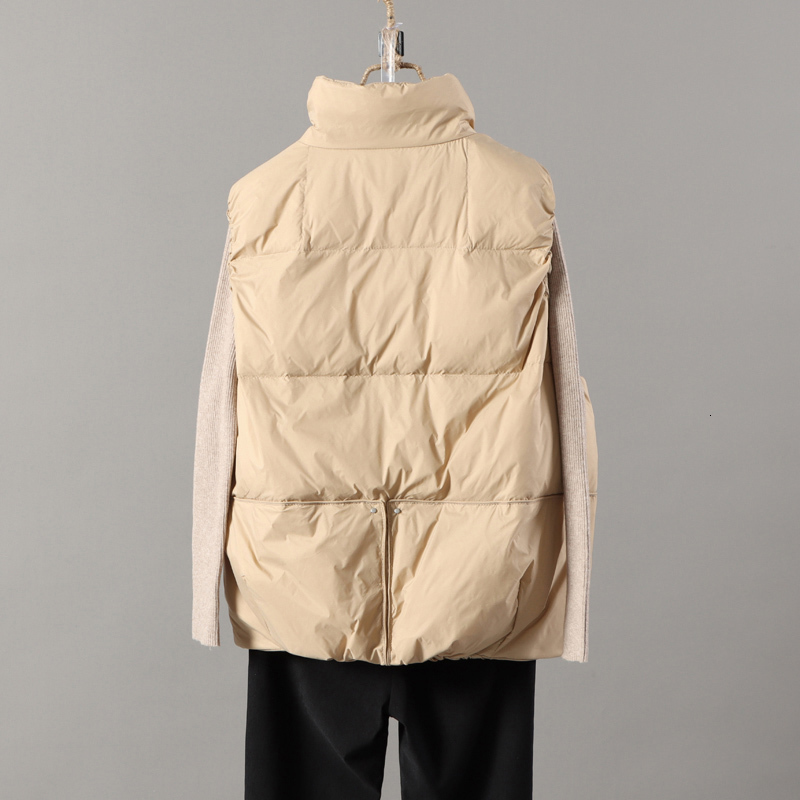 Women's Down Parkas Spring Slim Duck Vest Women Basic Waistcoat Autumn Fashion Short Puffer Jacket Casual NV1601 221205