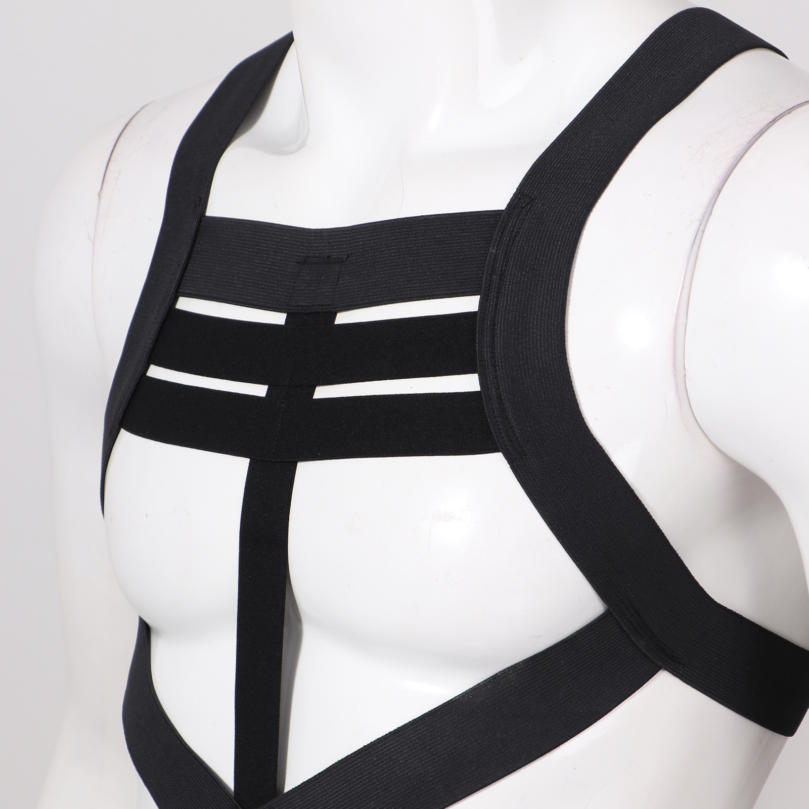 Suspenders Men Body Shoulder Chest Harness Belt Elastic Straps Criss Cross Back Hollow Out Onepiece Jockstrap Bodysuit 221205