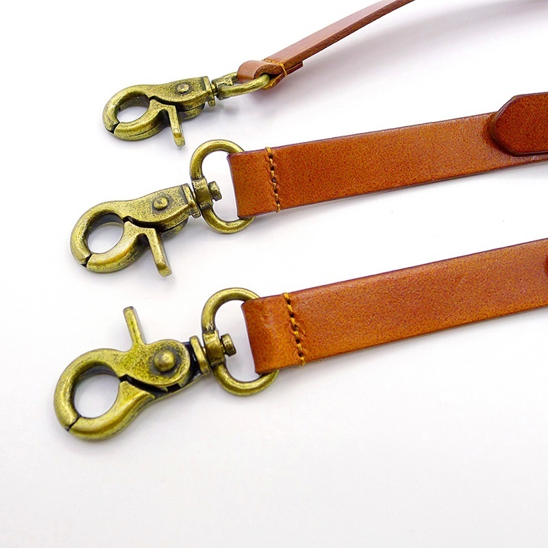 Suspenders NWE Ginger leather suspender light brown with leather hook and buckle strap braces for men and women 221205