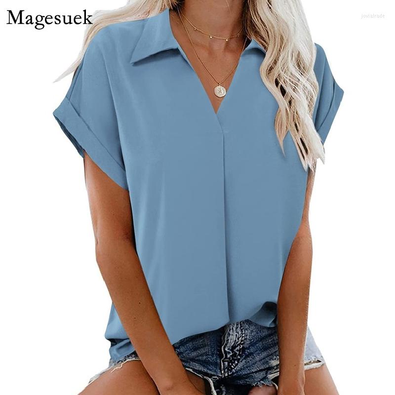 Women' Blouses Fashion Casual Shirts For Women 2022 Short Sleeve Loose Solid Office Lady Tops Turn-down Collar Shirt Blusas 20376, Green
Women' Blouses Fashion Casual Shirts For Women 2022 Short Sleeve Loose Solid Office Lady Tops Turn-down Collar Shirt Blusas 20376, Green