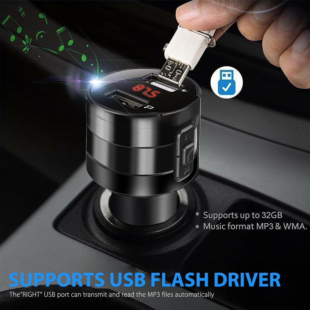 Wireless Bluetooth Car FM Transmitter MP3 Stereo LED screen Music Player AUX Radio Adapter Dual USB Charger Handsfree Car Kit