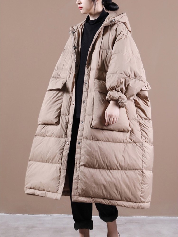 Women' Down Parkas Women Loose Long coat Winter Retro Hooded Thicker White duck down Warm Ladies Casual Button jacket 221205, Figure 3
Women' Down Parkas Women Loose Long coat Winter Retro Hooded Thicker White duck down Warm Ladies Casual Button jacket 221205, Figure 3