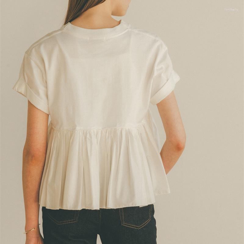 Women' T Shirts Japanese Back Folds Design T-shirts For Women Simple O-neck White Tops Summer Casual Solid Office Lady Tees Femme 2022
Women' T Shirts Japanese Back Folds Design T-shirts For Women Simple O-neck White Tops Summer Casual Solid Office Lady Tees Femme 2022