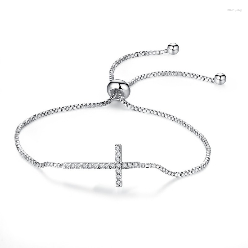 Link Bracelets Adjustable Micro Inlay Zircon Cross Pull Bracelet Thin Chain T Bangle For Women Girls Party Jewelry
Link Bracelets Adjustable Micro Inlay Zircon Cross Pull Bracelet Thin Chain T Bangle For Women Girls Party Jewelry