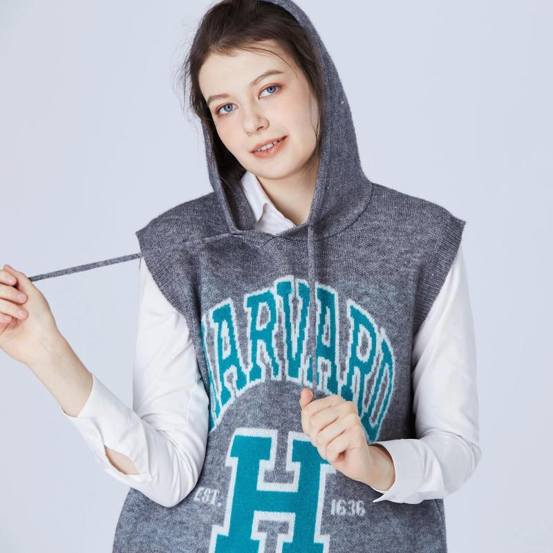 Women's Vests 2022 Winter Spring Fashion Trend Classic Letter Jacquard Vest With Hat Loose Comfortable Sweater Women's Pullover, Gray
Women's Vests 2022 Winter Spring Fashion Trend Classic Letter Jacquard Vest With Hat Loose Comfortable Sweater Women's Pullover, Gray