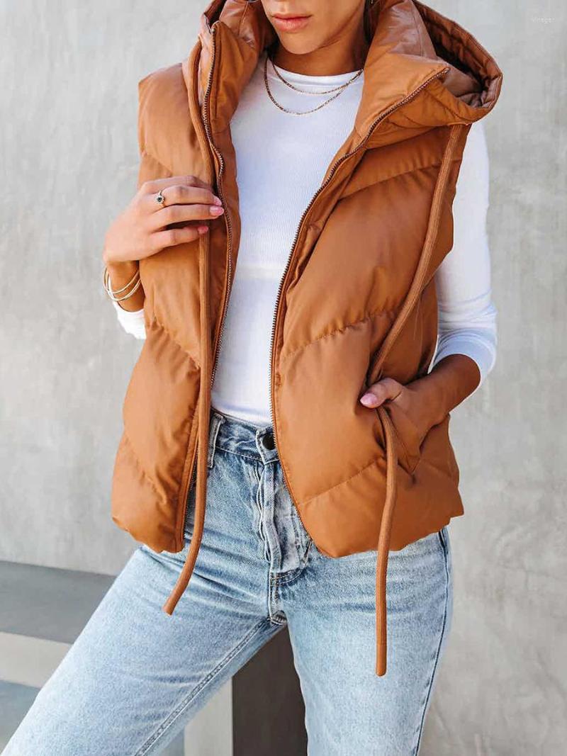 Women' Vests Women Zipper Hooded Loose Coats Fashion Fall Winter Sleeveless Solid Color Waistcoat Style Jackets Streetwear, Beige
Women' Vests Women Zipper Hooded Loose Coats Fashion Fall Winter Sleeveless Solid Color Waistcoat Style Jackets Streetwear, Beige